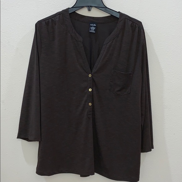 Rafaella Tops - Plus Size 3/4 Sleeve Top